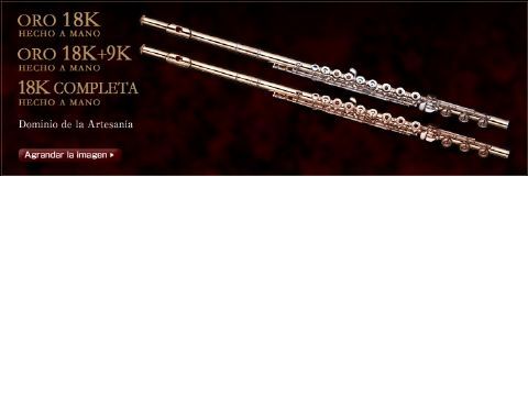 Flauta MURAMATSU modelo 18K-SR-RBEO llaves en 9K