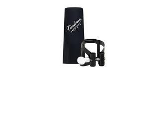 Abrazadera negra con boquillero de plstico clarinete Sib, requinto o ctte. alto vandoren modelo M/O