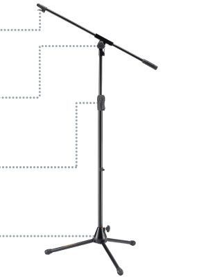 Pie de microfono jirafa HERCULES modelo MS-532-B