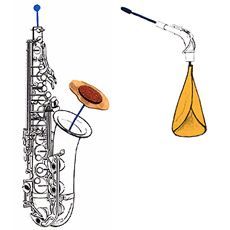 Kit limpieza saxofon alto, tenor REKA